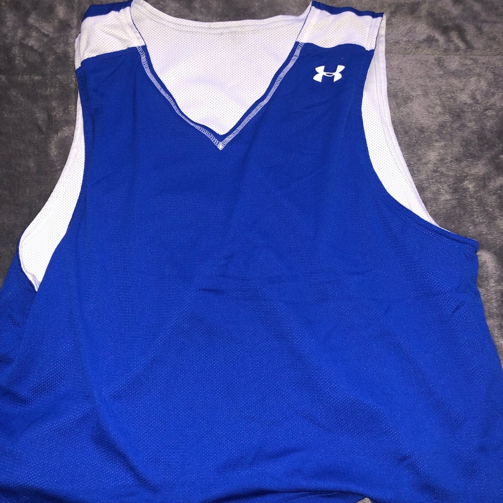 Under Armour “Inside-out” flippable tank top.